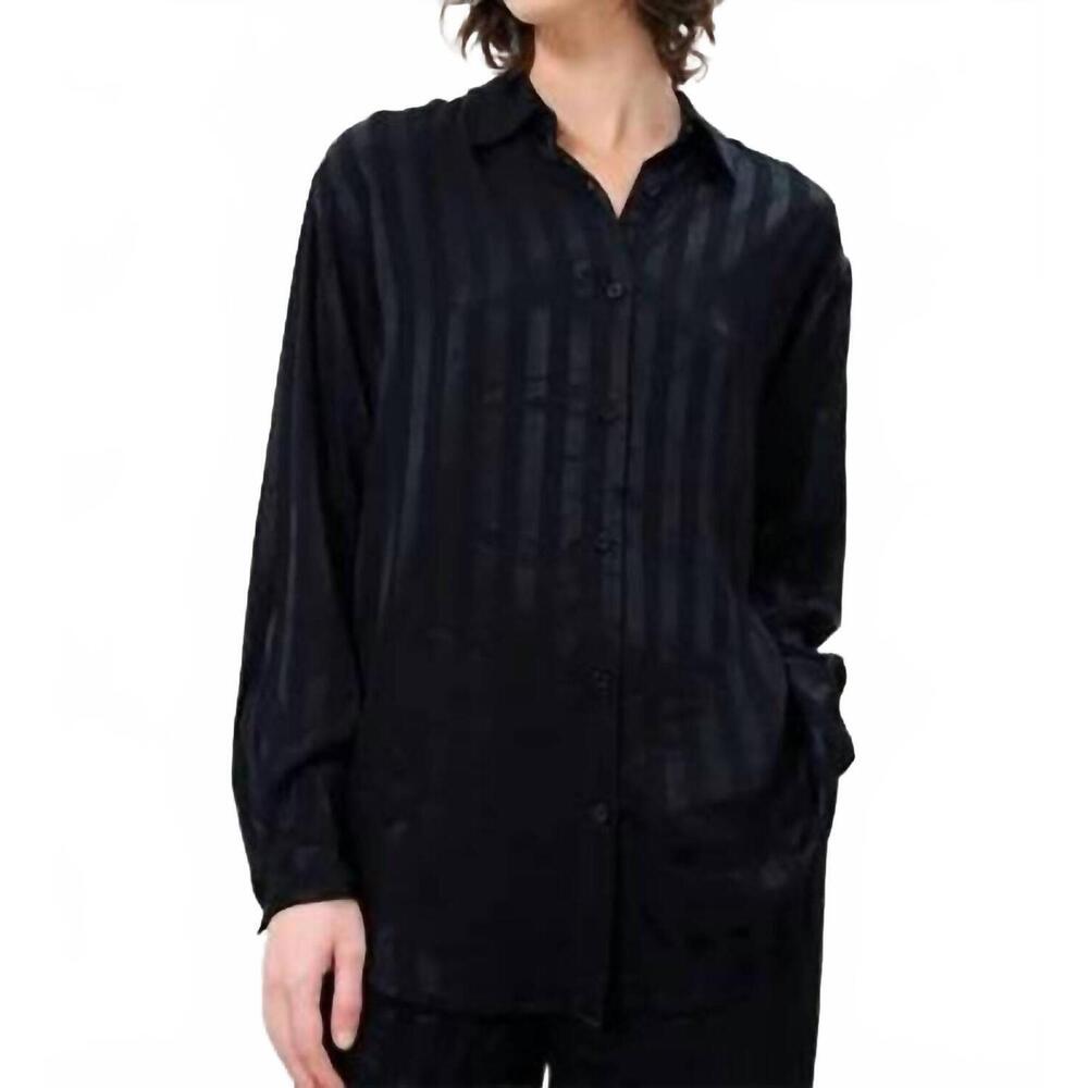 NEW FRNCH carla ribbed blouse in noir